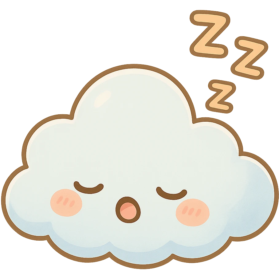 Chibi Cloud Sleepy Zzz emoji