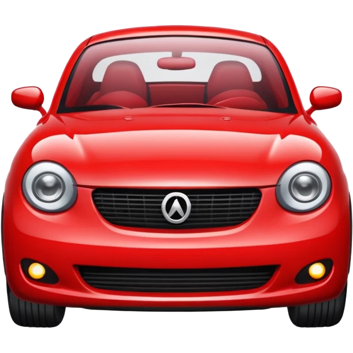 car with headlights on emoji