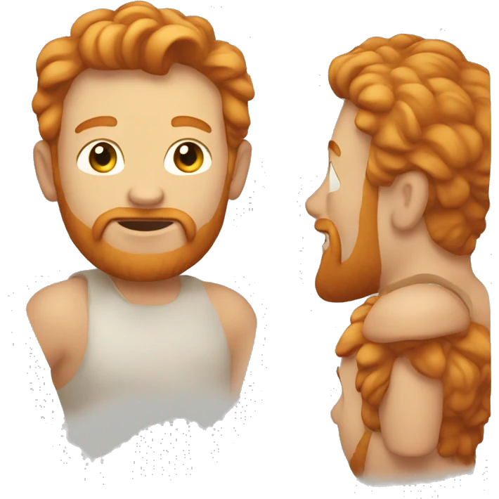 ginger man with head turned to the left
 emoji