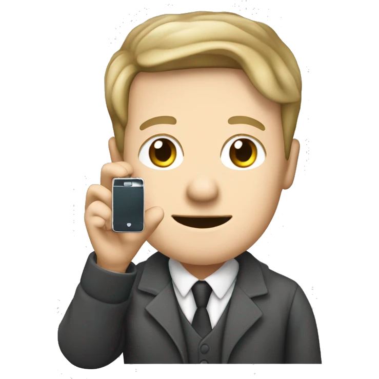 Johan Thorbecke making a photo with a smartphone emoji