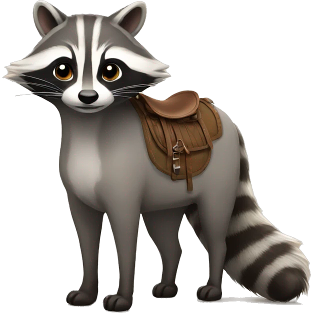 Racoon with horse emoji
