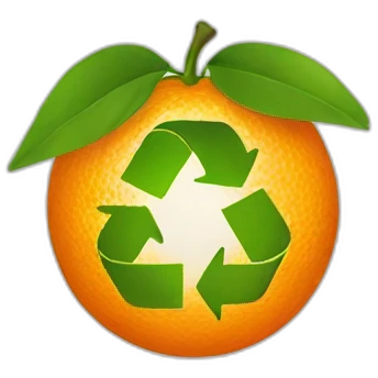 orange recycle emoji