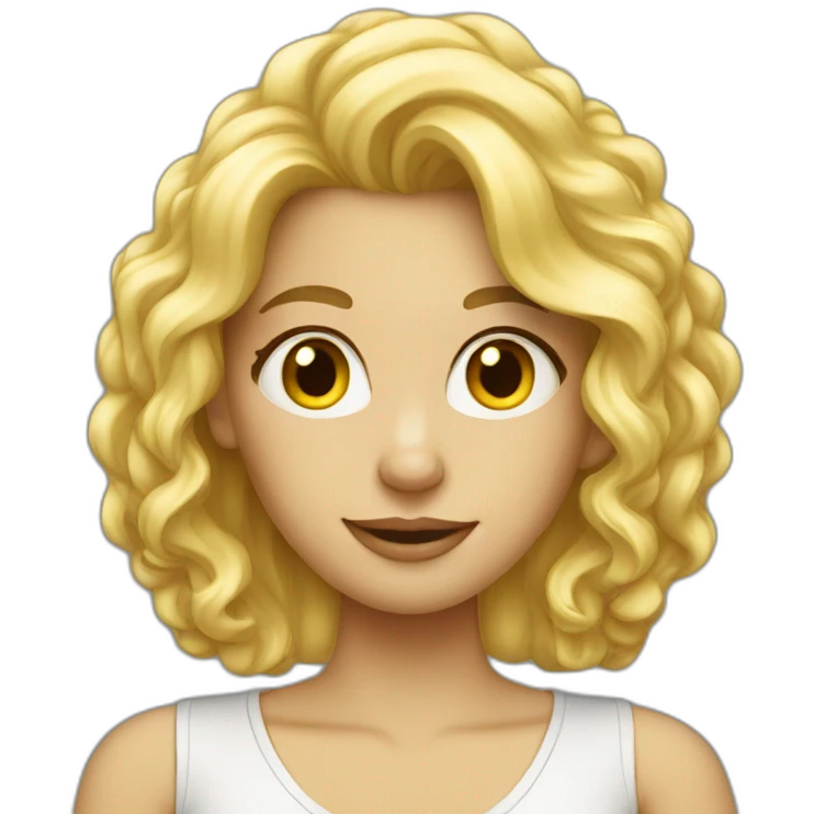 blonde-big-hair-girl-with-laptop emoji