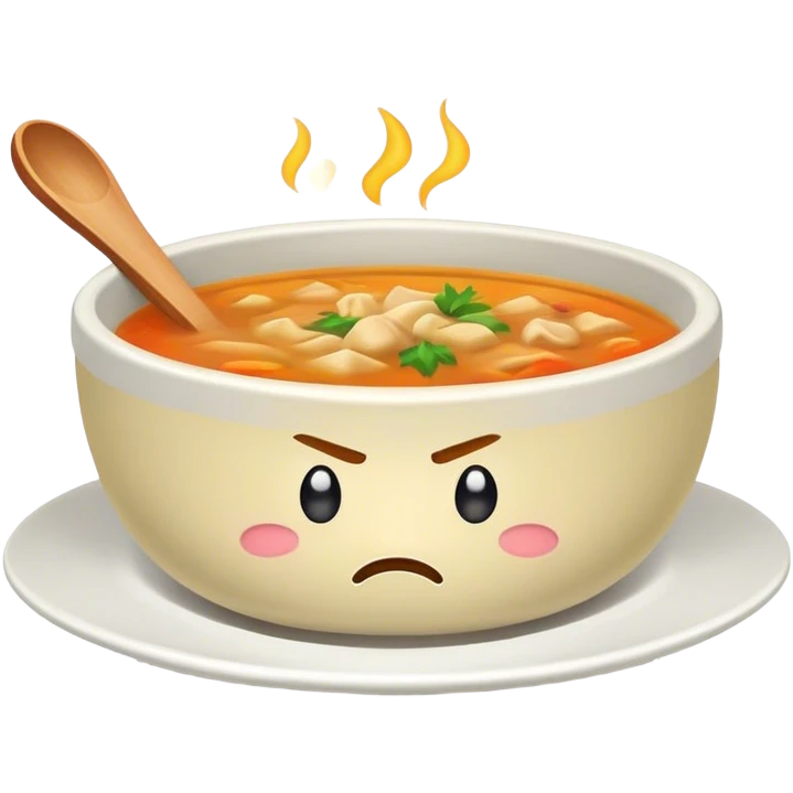 Displeased soup  emoji