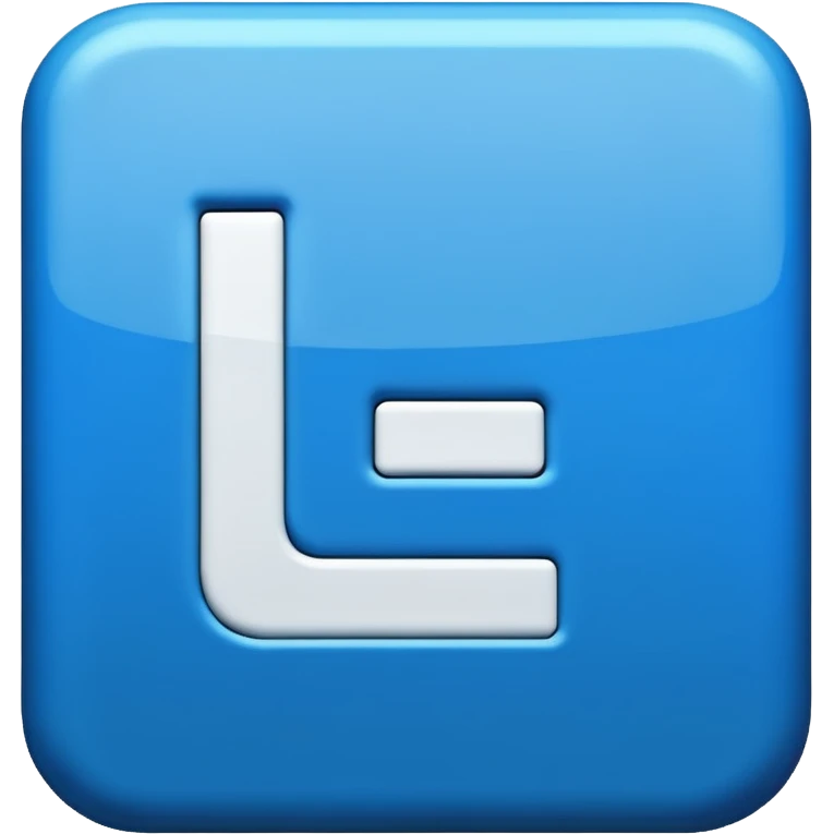 The letters LR in a blue box 2D emoji