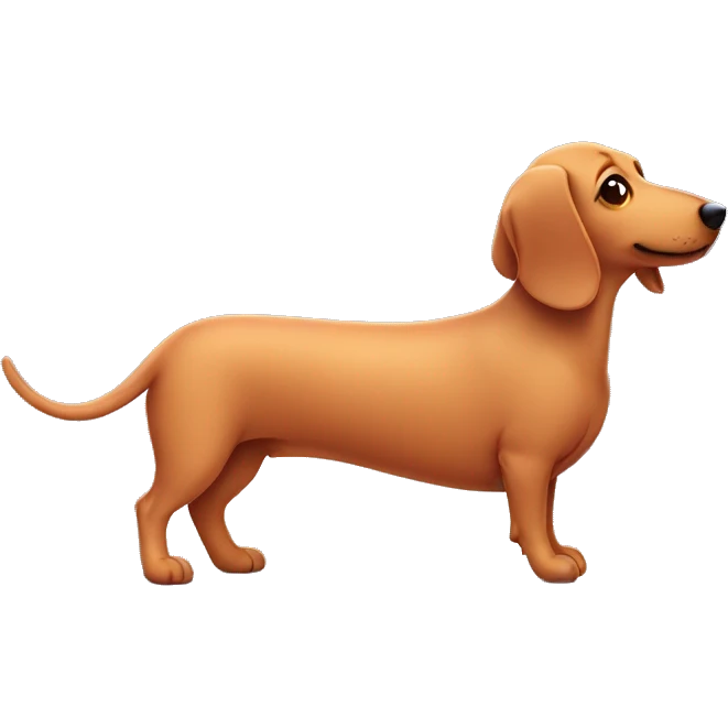 cozy cute sausage dog emoji
