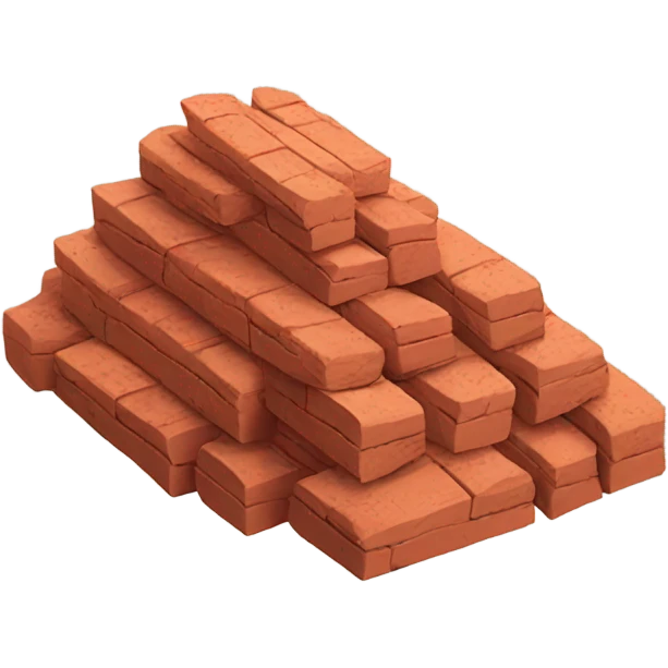 pile of red bricks emoji