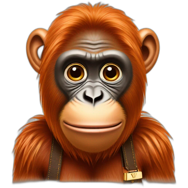 orang utan wearing louis vuitton emoji