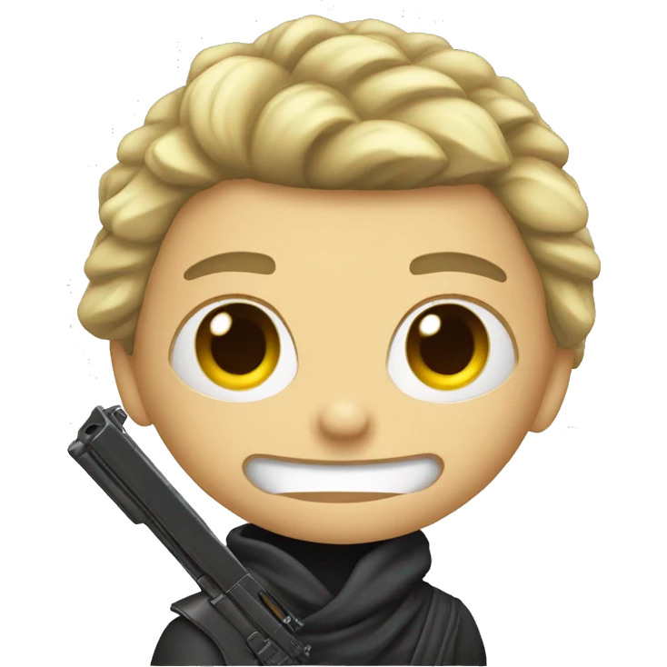 Ninja con pistola emoji