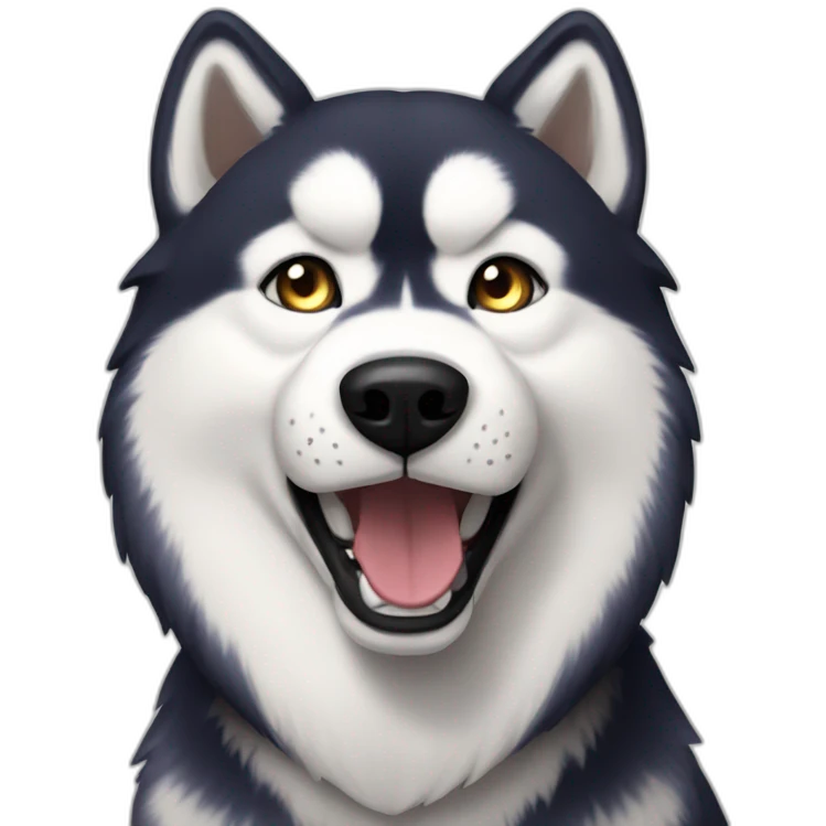 Husky slaying emoji