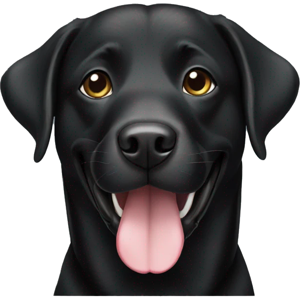 happy female black labrador emoji