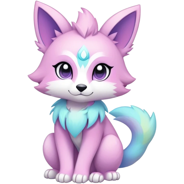 Kawaii pastel edgy colorful ethereal anthro fursona Fakemon emoji