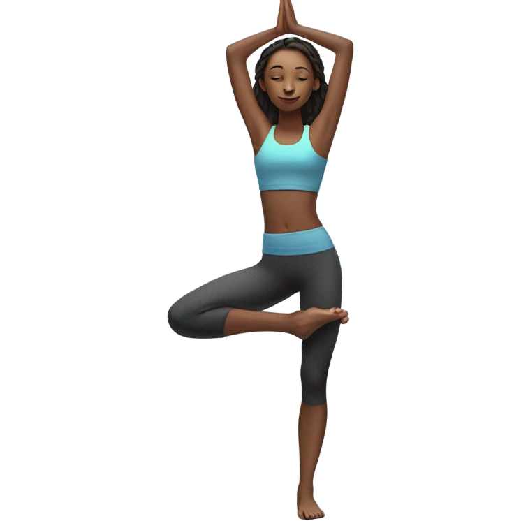 Skinny fit yoga girl. emoji