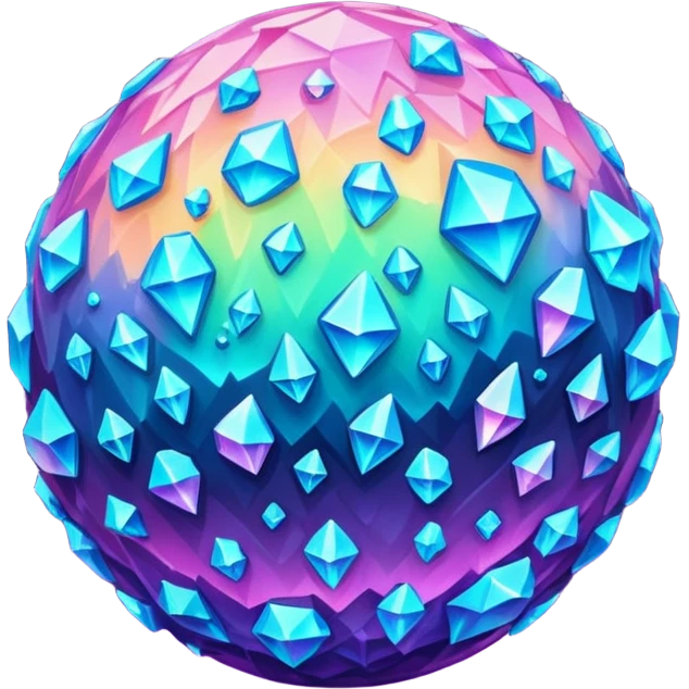 planet, surface covered in glowing crystals  emoji