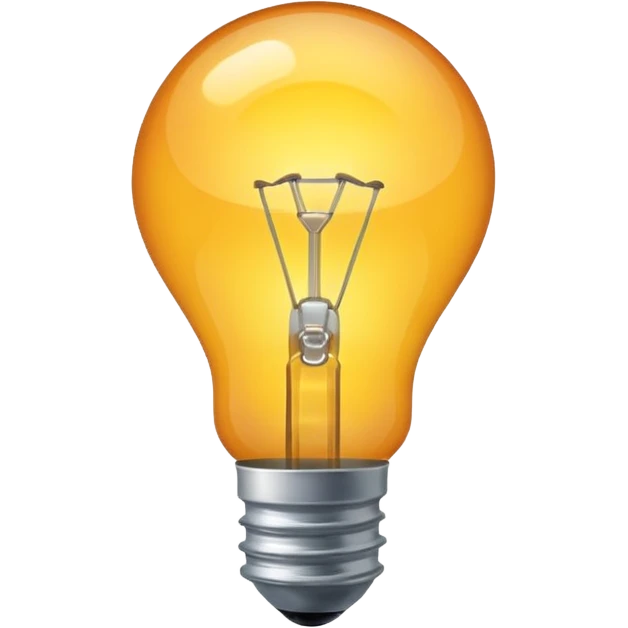 a lightbulb so bright you can't see the inside of it emoji