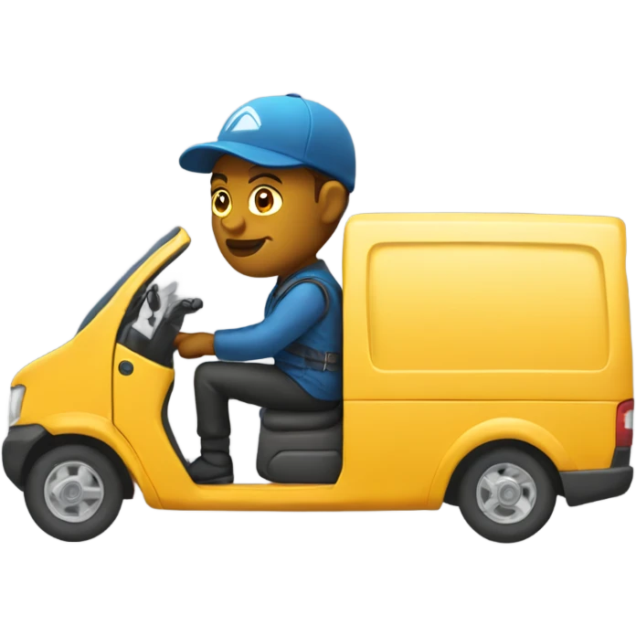 wolt courier on bil emoji