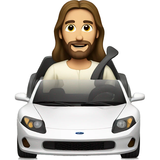 Jesus driving a ford emoji