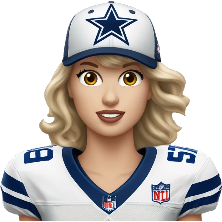 taylor-swift-in-nfl-cowboys-jersey emoji