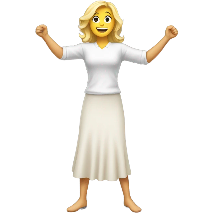 blondie woman celebrating strengt posture emoji