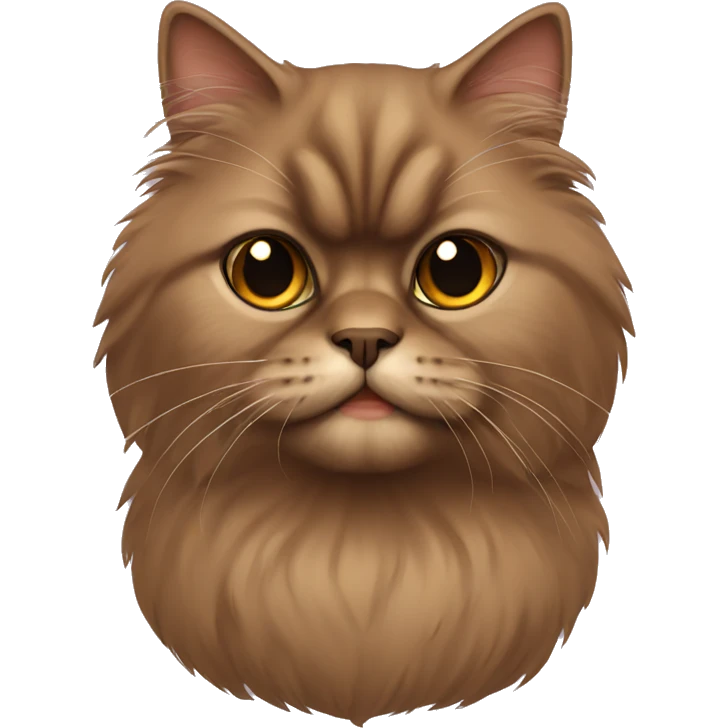 Brown Persian cat  emoji