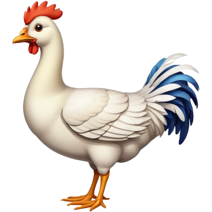 Chicken with a goose  emoji