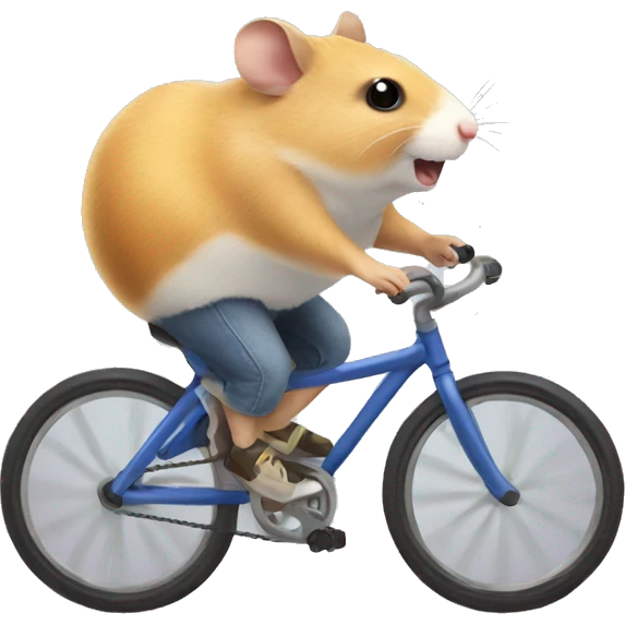 Hamster riding bicycle  emoji