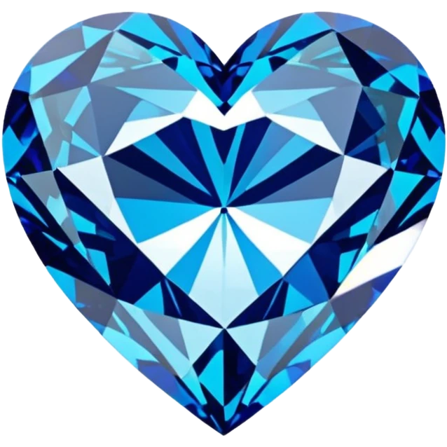 blue diamond shaped as a heart  emoji