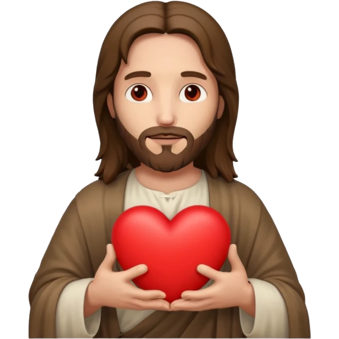 jesus holding a heart emoji emoji