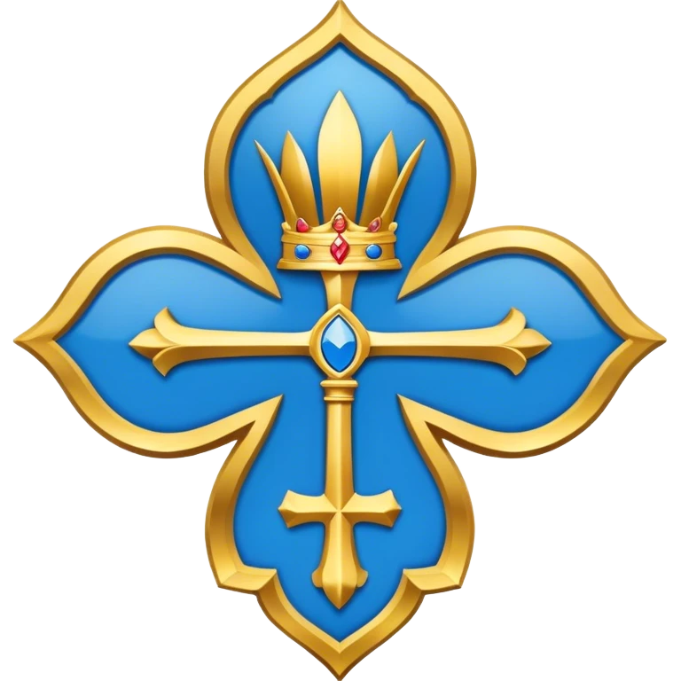 Bishop's emblem with a touch of blue emoji