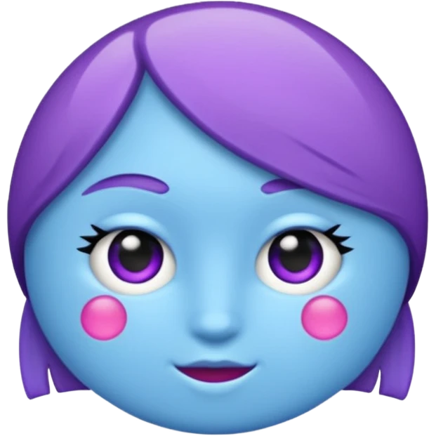 pirulito azul claro e roxo claro emoji