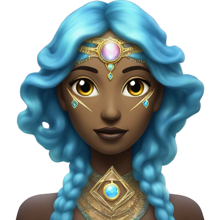 Pleiadian radiant glowing diva woman female third eye emoji