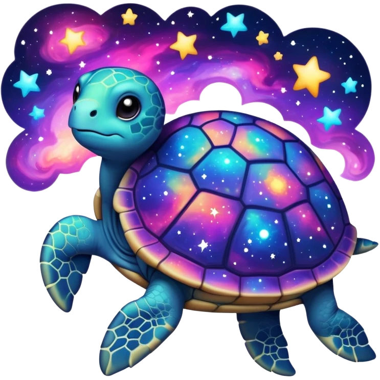 kawaii galaxy turtle emoji