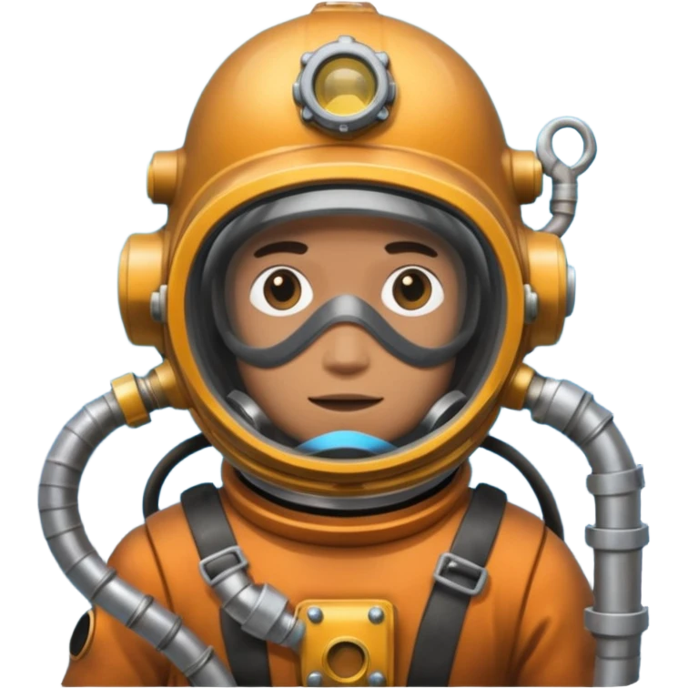 Buceador comercial trabajando, soldando una estructura metalica bajo agua emoji