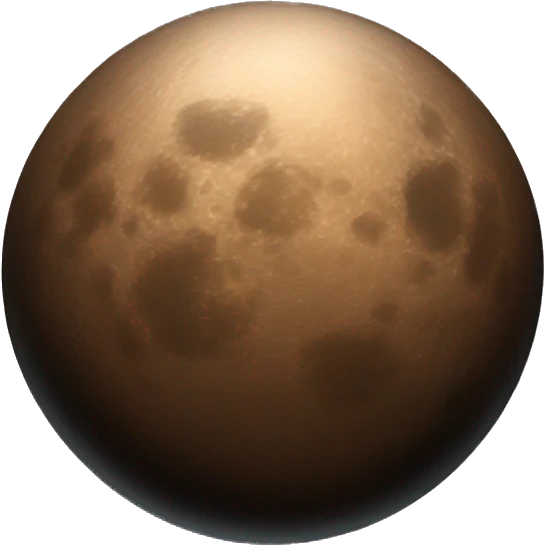 A realistic bronze moon emoji
