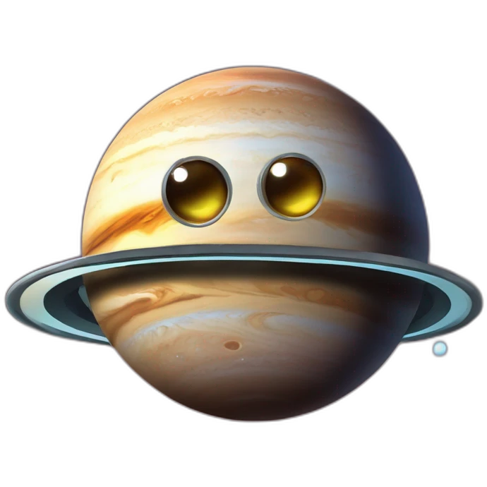 planet jupiter with monocle emoji