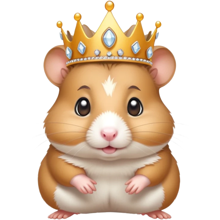 Hamster wearing a tiara emoji