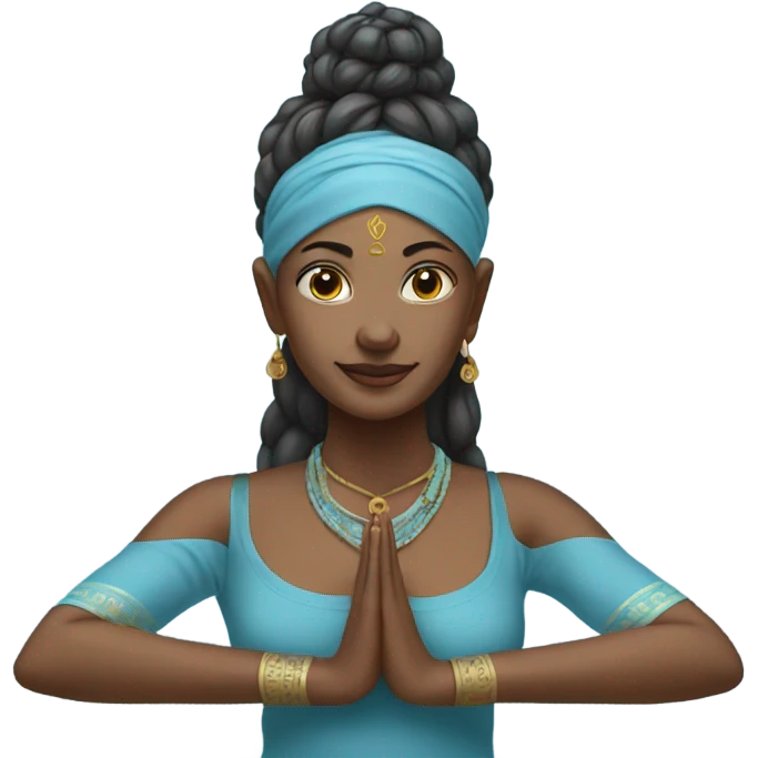 Skyblue yogini emoji