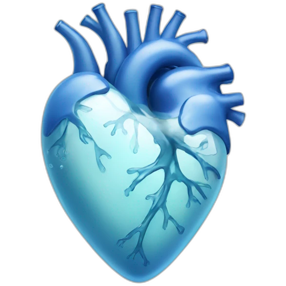 Realistic Heart ice emoji