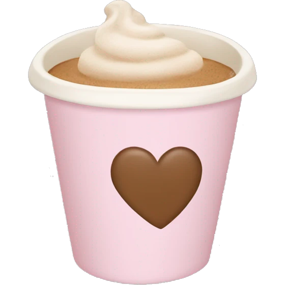 Pastel-coffee-color-heart emoji