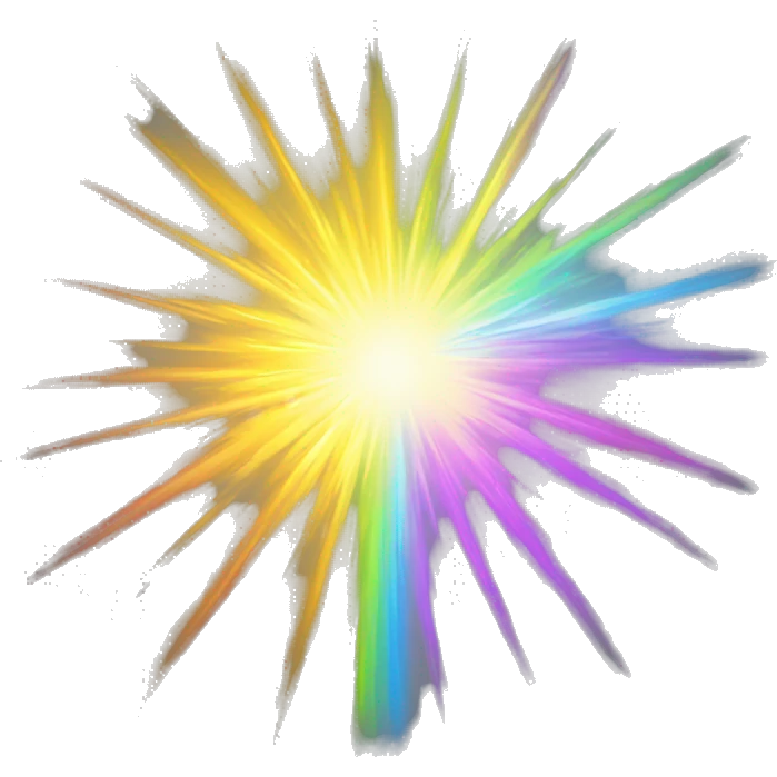 rainbow ray shine  emoji