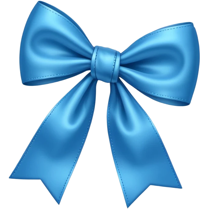 Blue bow emoji