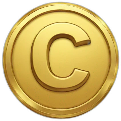 coin with letter c emoji