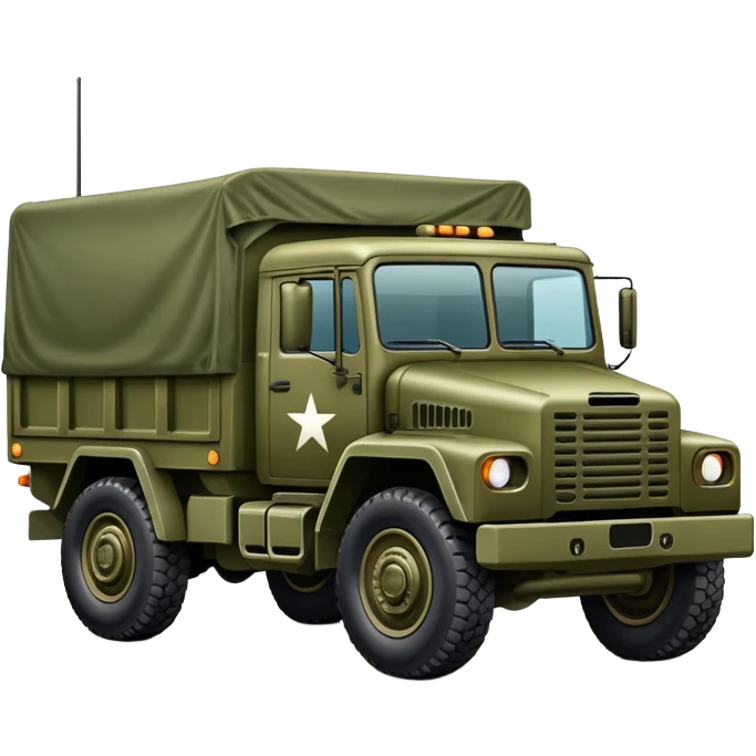 Military truck emoji
