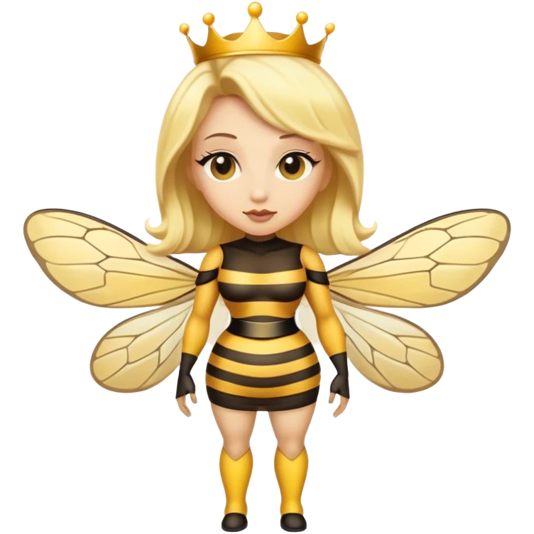 Full Body plus  Queen bee woman with  blonde hair and big nose emoji