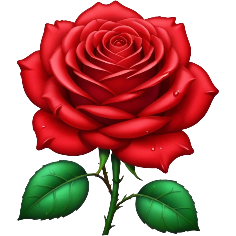 glitter red rose with blood emoji