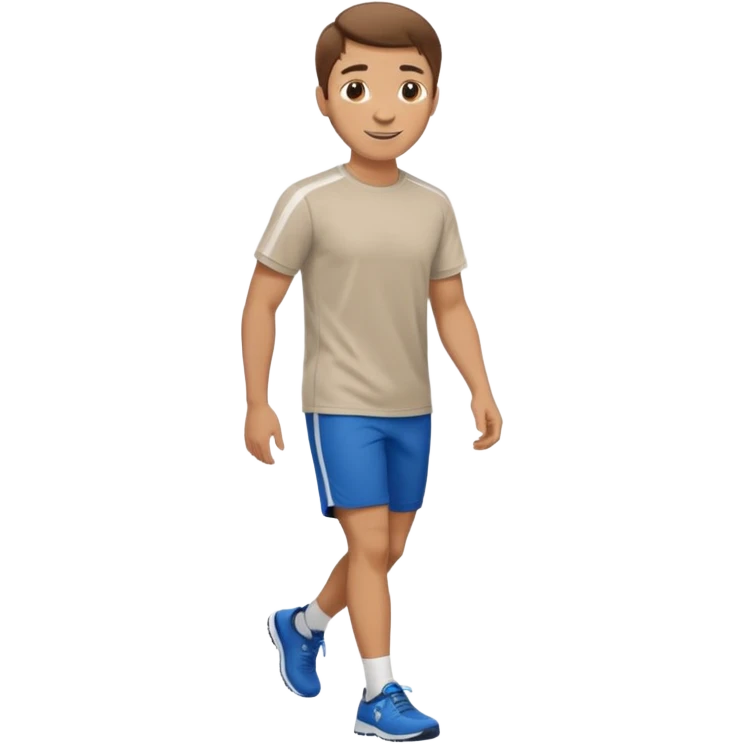 a man walking with sport t shirt emoji