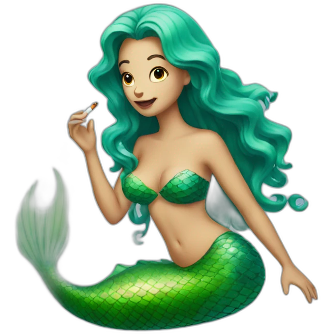 mermaid smoking emoji