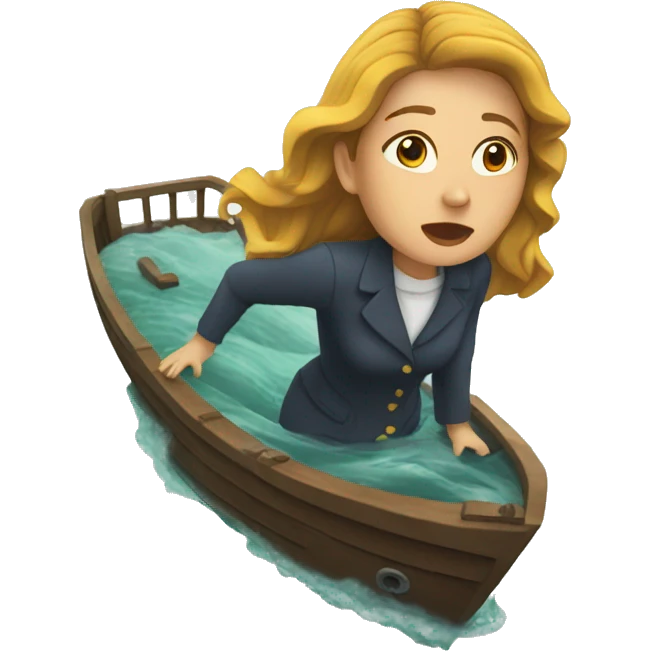 woman on sinking ship emoji