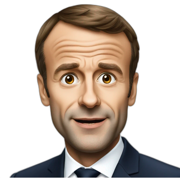 Emmanuel Macron saying 'It's Perlimpimpim powder' emoji