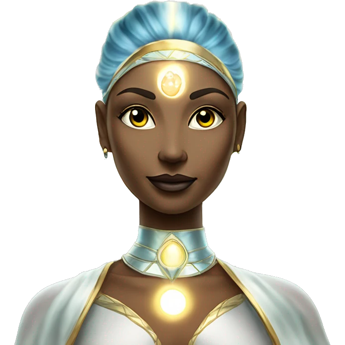 Pleiadian radiant glowing diva woman female third eye emoji
